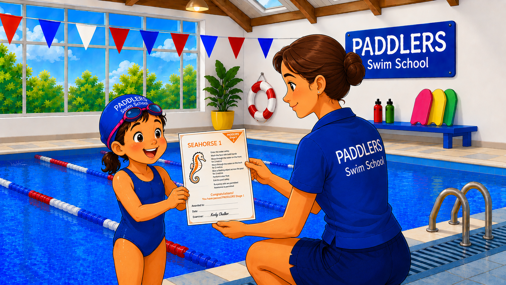 Paddlers Swim School Award Certificate